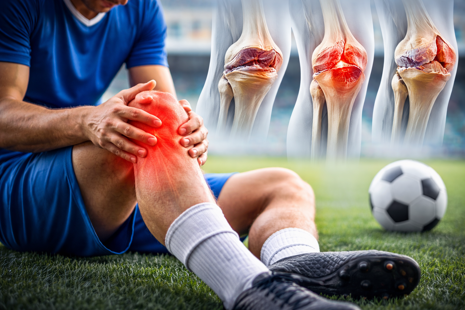 3 lesões de joelho que mais afastam atletas dos treinos